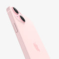 AGL07167 - iPhone 15 Plus Optik Pro EZ Fit Lens Protector in Pinky showing the partial back and side, camera lens zoomed in