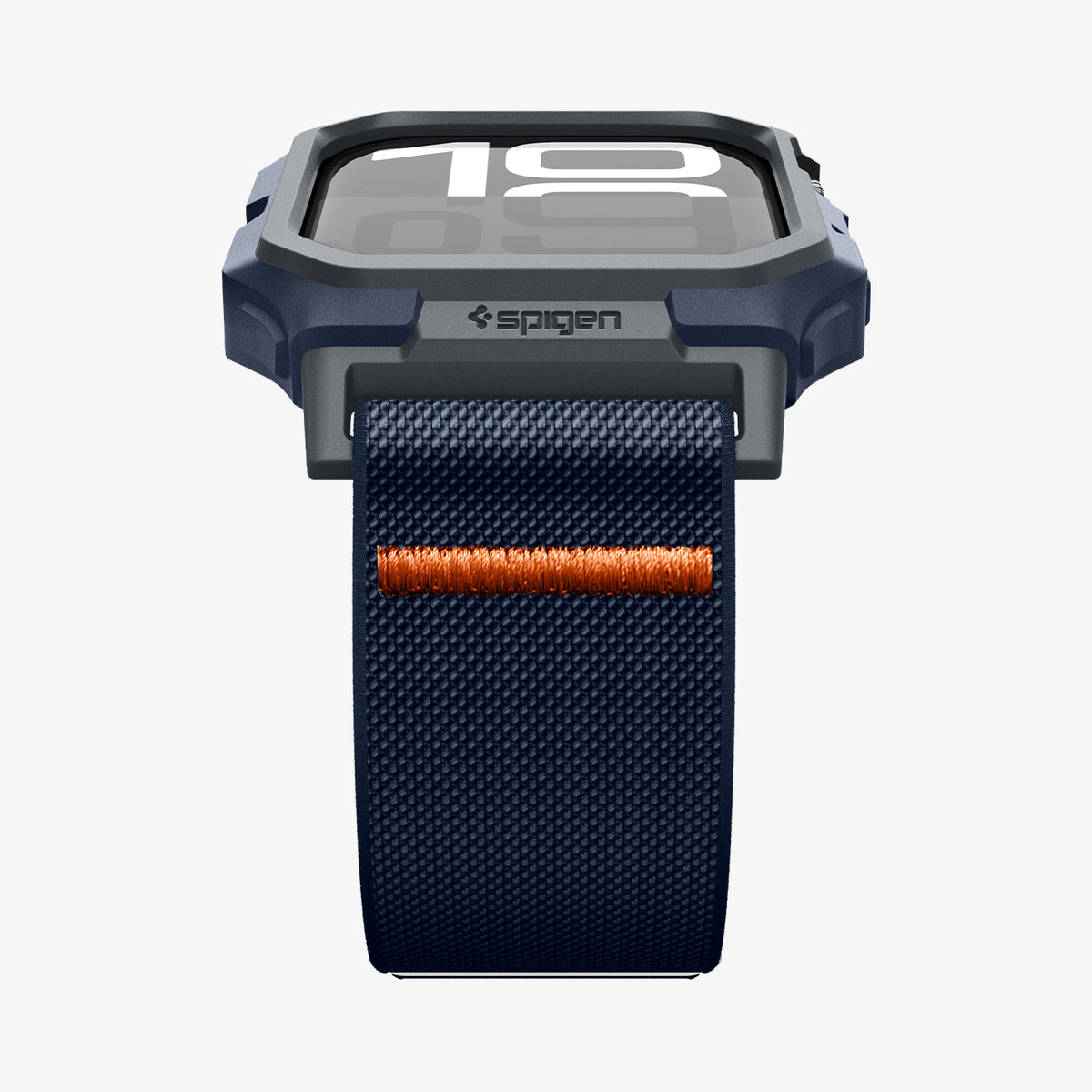 ACS08925 - Apple Watch 10 (46mm) Case Lite Fit Pro in Navy Blue showing the partial front  and partial side 