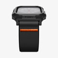 ACS08609 - Apple Watch (46mm) Case Lite Fit Pro in Matte Black showing the partial front, side and bottom