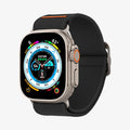 AMP05983 - Apple Watch Series (Apple Watch (49mm)/Apple Watch (45mm)/Apple Watch (42mm)) Watch Band Lite Fit Ultra in black showing the front and inside of band