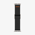 AMP05983 - Apple Watch Series (Apple Watch (49mm)/Apple Watch (45mm)/Apple Watch (42mm)) Watch Band Lite Fit Ultra in black showing the watch band laid out flat