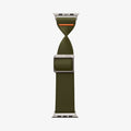 AMP05985 - Apple Watch Series (Apple Watch (49mm)/Apple Watch (45mm)/Apple Watch (42mm)) Watch Band Lite Fit Ultra in khaki showing the watch band bending to show the durability