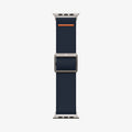AMP05984 - Apple Watch Series (Apple Watch (49mm)/Apple Watch (45mm)/Apple Watch (42mm)) Watch Band Lite Fit Ultra in navy showing the watch band laid out flat
