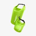 AMP06027 - AquaShield Waterproof Bag A630 in Cactus Green showing the front and partial side of smaller and larger bag