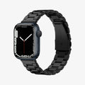 062MP25403 - Apple Watch Ultra 3/2/Ultra 49mm, Series 11/10 46mm, 9/8/7 45mm, SE3/SE2/SE/6/5/4 44mm, 3/2/1 42mm Modern Fit Black showing front and side