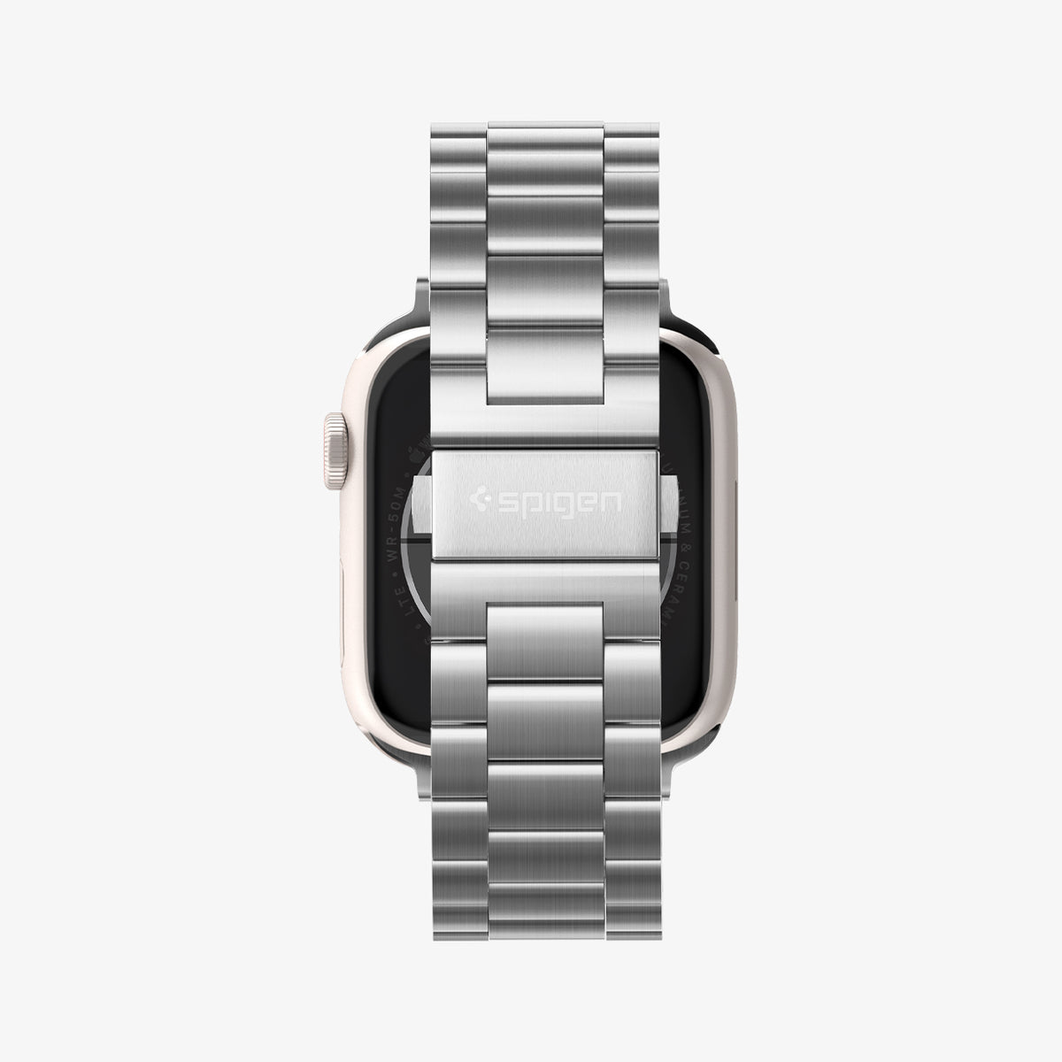 062MP25404 - Apple Watch Ultra 3/2/Ultra 49mm, Series 11/10 46mm, 9/8/7 45mm, SE3/SE2/SE/6/5/4 44mm, 3/2/1 42mm Modern Fit  Silver showing back