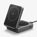 ACH10399 - 2-in-1 Magnetic Wireless Charger | EF302MOQ (Mag Fit) in Black showing front with stand up