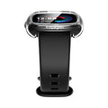 ACS05297 - Fitbit Series Case Ultra Hybrid in crystal clear showing the bottom and partial front