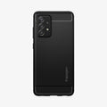ACS02315 - Galaxy A52 Case Rugged Armor in Matte Black showing the back