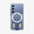 AFA09206 - Galaxy S25 Series Ultra Hybrid MagFit Wallet (MagFit) in Crystal Clear showing the front attached to a device