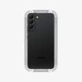  AGL05180 - Galaxy S22 EZ FIT GLAS.tR Screen Protector showing the back with ez fit tray installed onto the device