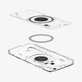 ACS09470 - Galaxy S25 Case Ultra Hybrid Metal Ring Neo One (MagFit) in Neo One showing the inner layer hovering above the detached magring and the case