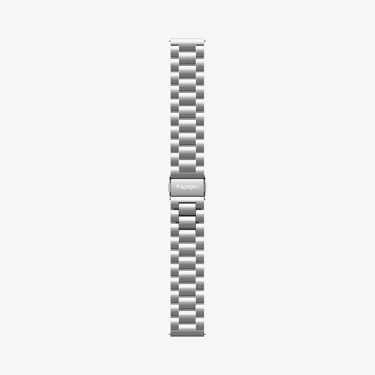 AMP03870 - Galaxy Watch 6 Band Modern Fit in silver showing the watch band laid out flat