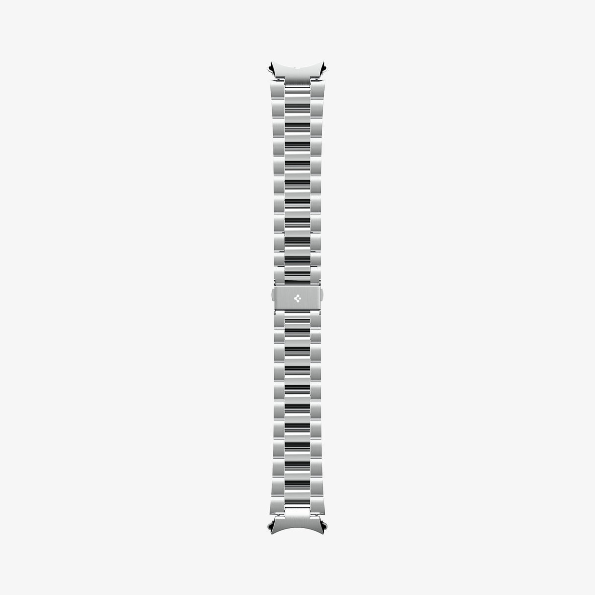 AMP06489 - Watch 6 Classic (47mm) Modern Fit 316L Band in Silver showing the sides of the watch strap laid out flat