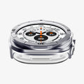 ACS08828 - Watch Ultra (47mm) Case Bezel Tune Pro in Silver showing the front and partial side of an apple watch head without a strap