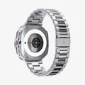 ACS08828 - Watch Ultra (47mm) Case Bezel Tune Pro in Silver showing the back, partial inner side and bottom