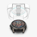 AGL09159 - Fenix 8 (43mm) Glas.tR EZ FIT in Clear showing the ez fit tray hovering above the watch face