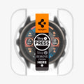 AGL09158 - Fenix 8 (47mm) Glas.tR EZ FIT in Clear showing the front of the alignment tray ready to install