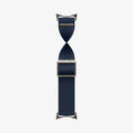 AMP07607 - Pixel Watch Lite Fit in Navy showing the full body of the band twisted showing partial inner and outer