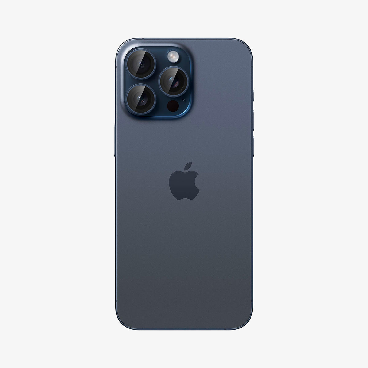 AGL07164 - iPhone 15 Pro / 15 Pro Max Optik Pro Lens Protector in blue titanium showing the back