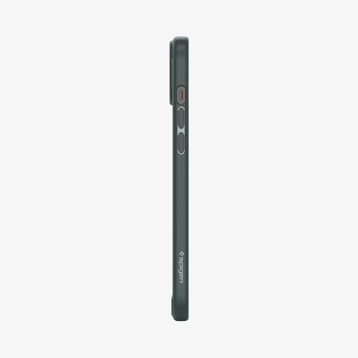 ACS06798 - iPhone 15 Case Ultra Hybrid in frost green showing the side with volume controls