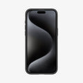 ACS06709 - iPhone 15 Pro Case Ultra Hybrid in frost black showing the front