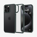 ACS06710 - iPhone 15 Pro Case Ultra Hybrid in frost green showing the back and front