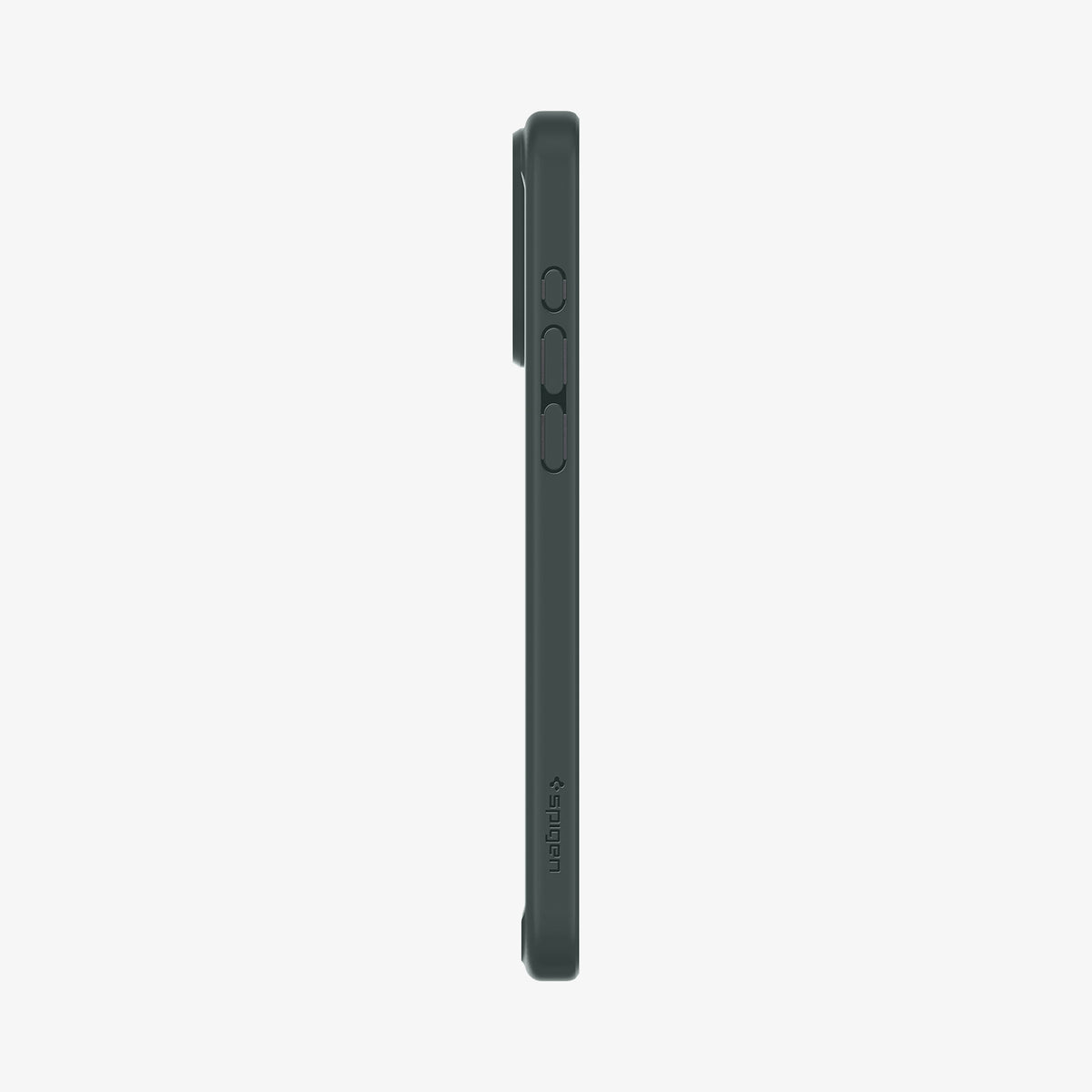 ACS06710 - iPhone 15 Pro Case Ultra Hybrid in frost green showing the side with volume controls