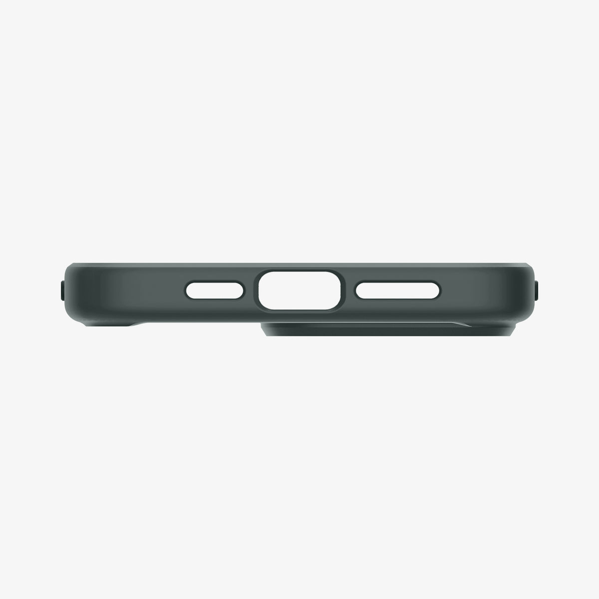 ACS06710 - iPhone 15 Pro Case Ultra Hybrid in frost green showing the bottom with precise cutouts
