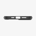 ACS06656 - iPhone 15 Plus Case Ultra Hybrid in frost black showing the bottom with precise cutouts