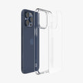 ACS06567 -  iPhone 15 Pro Max Case Ultra Hybrid in frost clear showing the back with multiple layers of case hovering away from device