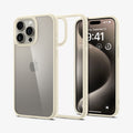 ACS06712 - iPhone 15 Pro Case Ultra Hybrid in mute beige showing the back and front