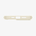 ACS06571 - iPhone 15 Pro Max Case Ultra Hybrid in mute beige showing the bottom with precise cutouts