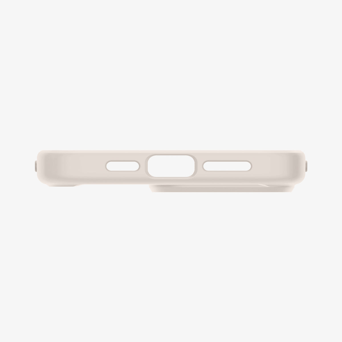 ACS07209 - iPhone 15 Pro Max Ultra Hybrid Case in Natural Titanium showing the bottom