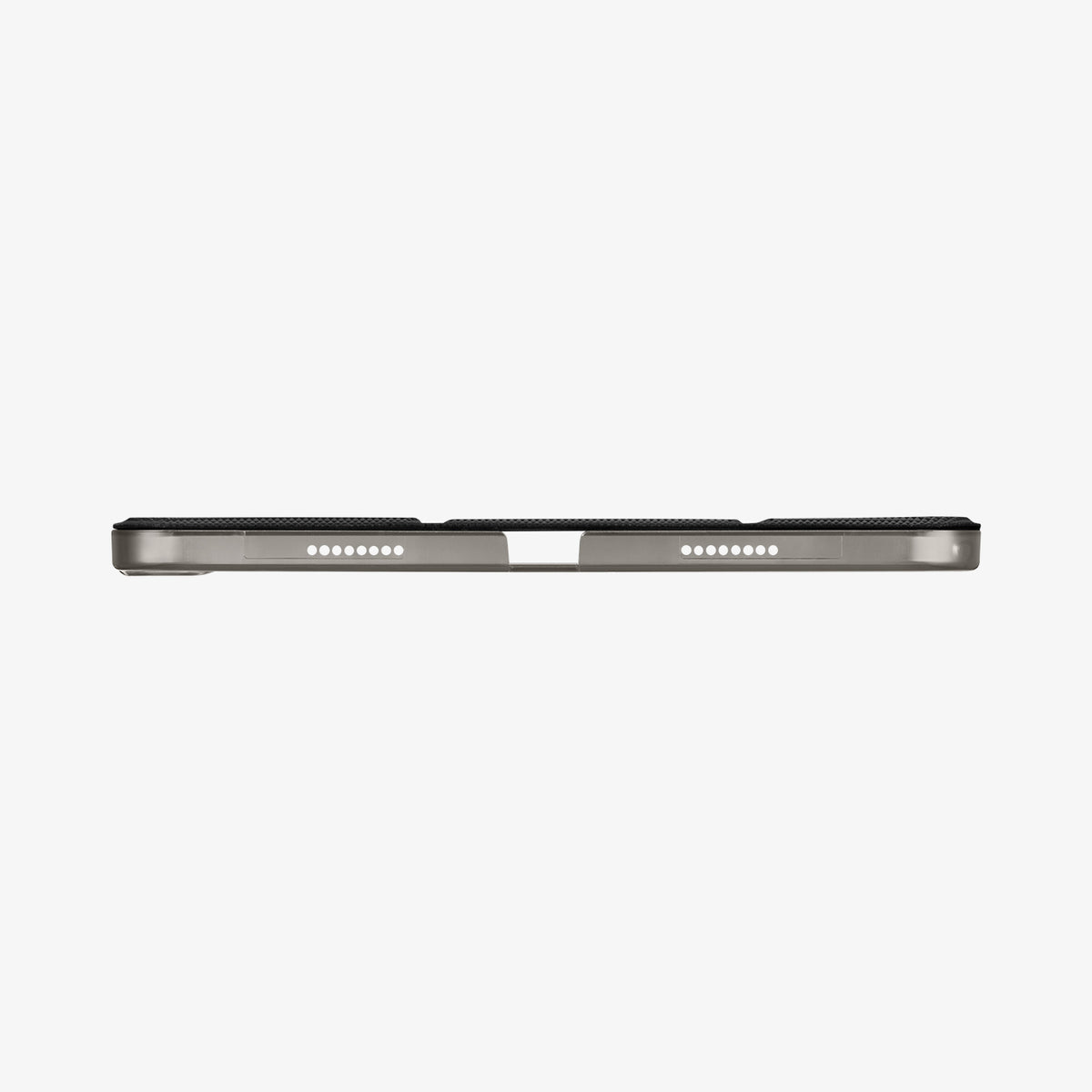 ACS05466 - iPad Pro 11" (2022/2021/2020/2018) Case Liquid Air Folio in black showing the bottom with precise cutouts