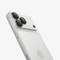 AGL12043 - iPhone 18 Pro Max / iPhone 18 Pro Optik Pro EZ Fit Lens Protector in black showing individual lens protectors installed over the camera lenses.