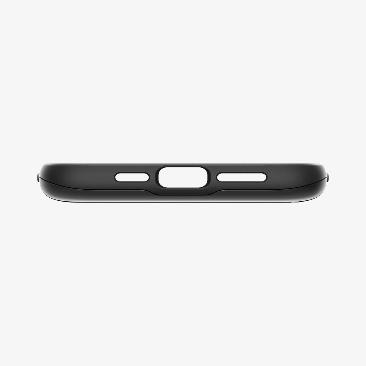 ACS04911 - iPhone 14 Plus Case Slim Armor CS in black showing the bottom with precise cutouts