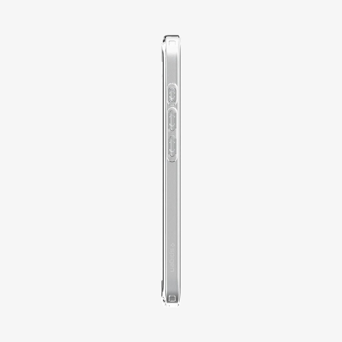 ACS09142 - iPhone 16e Case Ultra Hybrid Zero One (MagFit) in Zero One White showing the side