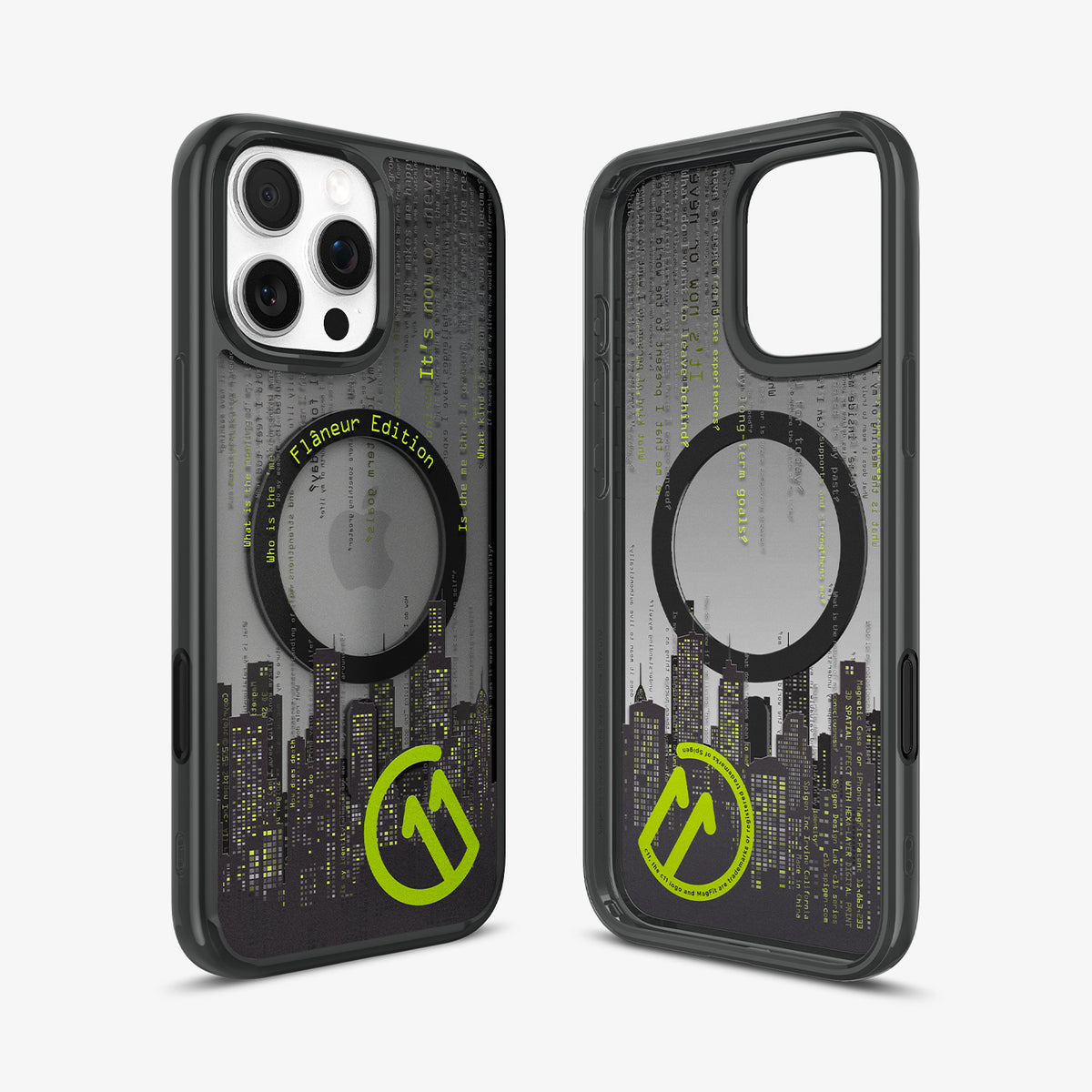 ACS09378 - iPhone 16 Pro Case c11 Series Flâneur Edition (MagFit) showing the back, inner and sides