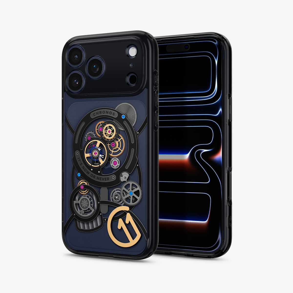 ACS10408 - iPhone 17 Pro Series Case c11 Series Chronos Edition (MagFit) showing the back and front
