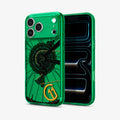 ACS11651 - Spigen Cadence C11 green iPhone 17 Pro case showing back and front view with lock screen visible