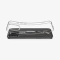 ACS07984 - iPhone 16 Pro Max Case Liquid Crystal in Crystal Clear showing the back, hovering above the device