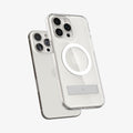 ACS06722 - iPhone 15 Pro Case Ultra Hybrid S (MagFit) in crystal clear showing the back and partial side