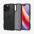 ACS07995 - iPhone 16 Pro Max Case Ultra Hybrid in Frost Black showing the back, partial sides, inner side and front