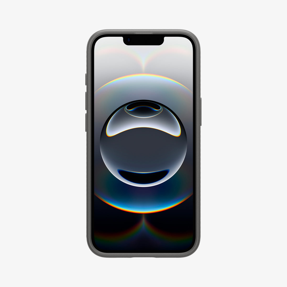 ACS09532 - iPhone 16e Case Liquid Air in Marble Gray showing the front