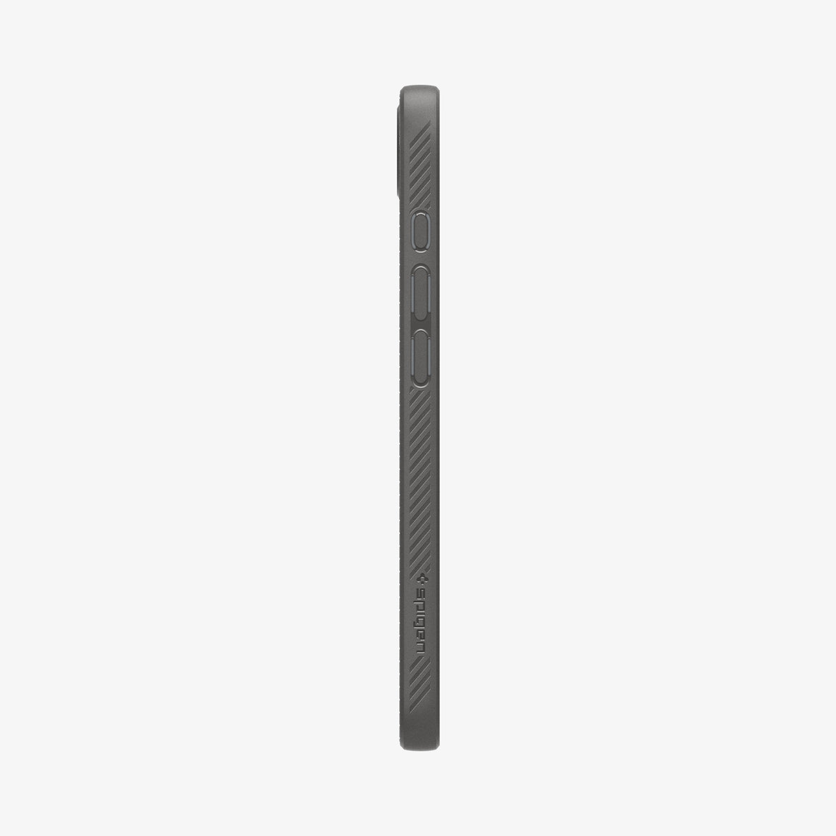 ACS09532 - iPhone 16e Case Liquid Air in Marble Gray showing the side