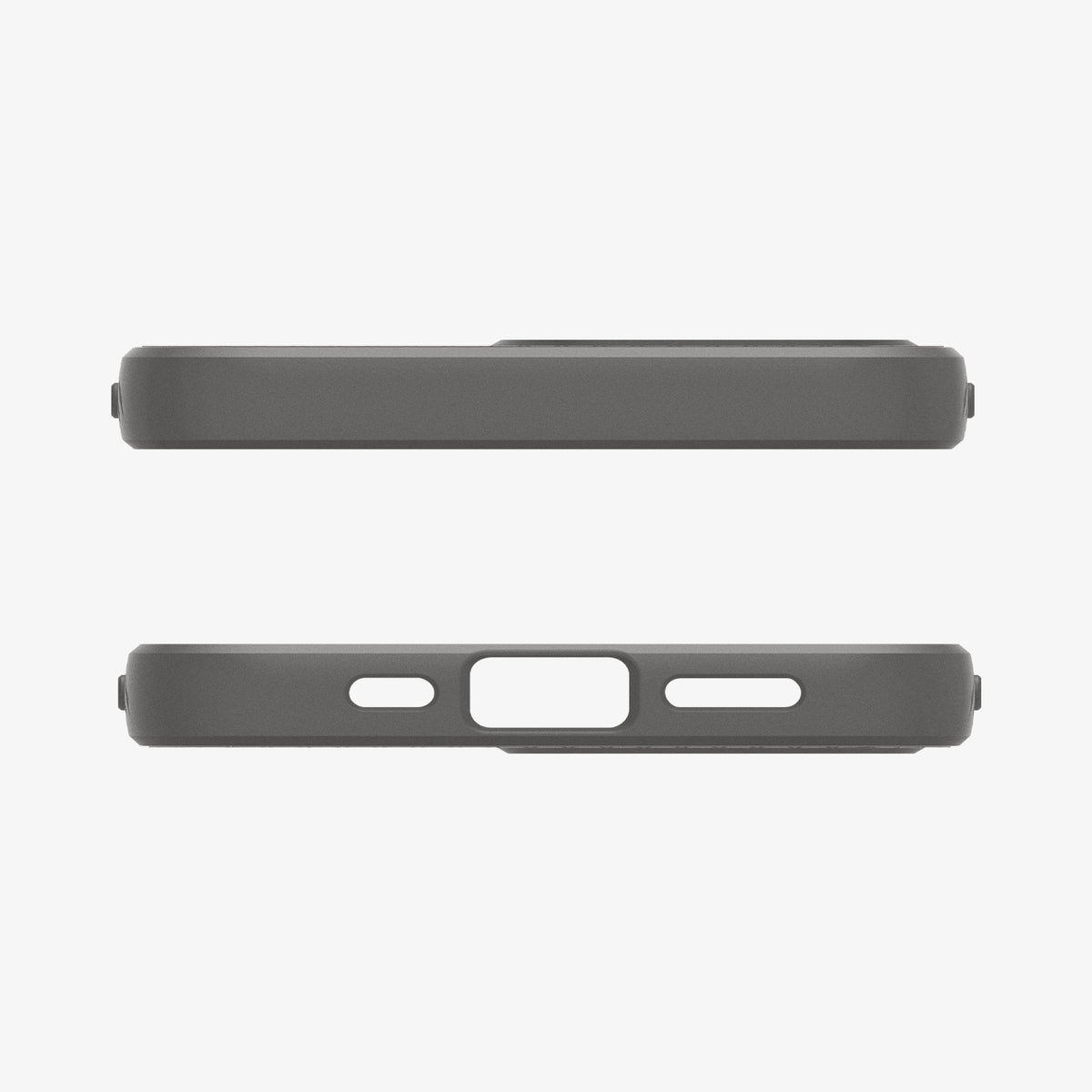 ACS09532 - iPhone 16e Case Liquid Air in Marble Gray showing the top and bottom