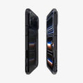 ACS10047 - iPhone 18 Pro Max / iPhone 17 Pro Max Ultra Hybrid T (Mag Fit) in Matte Black showing the partial back, partial front, and sides
