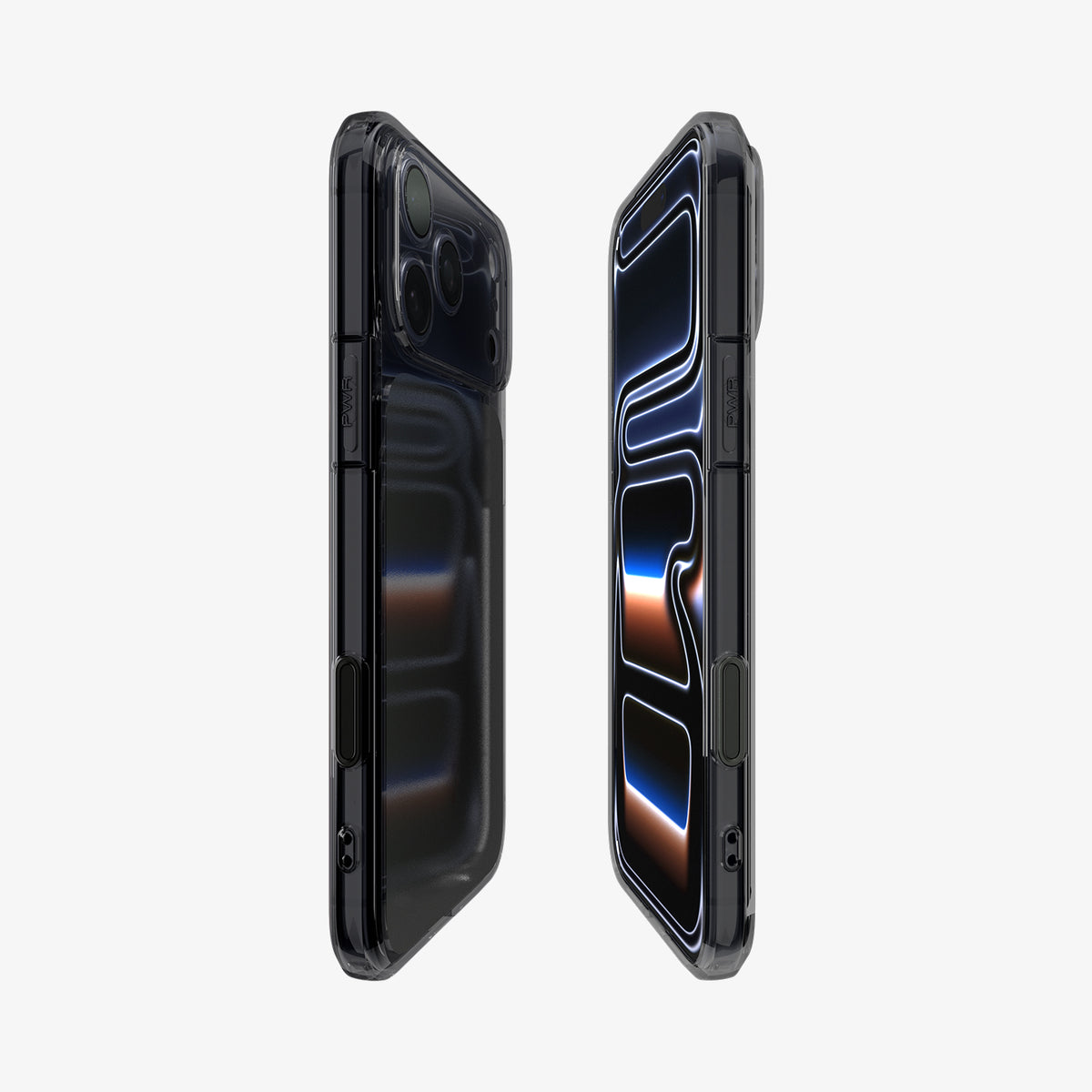 ACS10047 - iPhone 18 Pro Max / iPhone 17 Pro Max Ultra Hybrid T (Mag Fit) in Matte Black showing the partial back, partial front, and sides