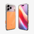 ACS10471 - iPhone 18 Pro / iPhone 17 Pro Ultra Hybrid T (Mag Fit) in Glossy Orange showing the front and back